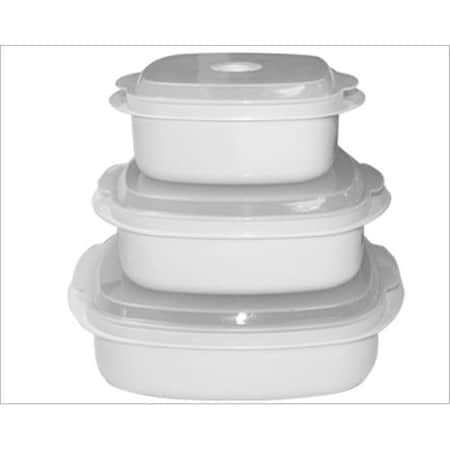 Reston Lloyd Reston Lloyd 20300 Microwave Cookware & Storage Set  White 20300